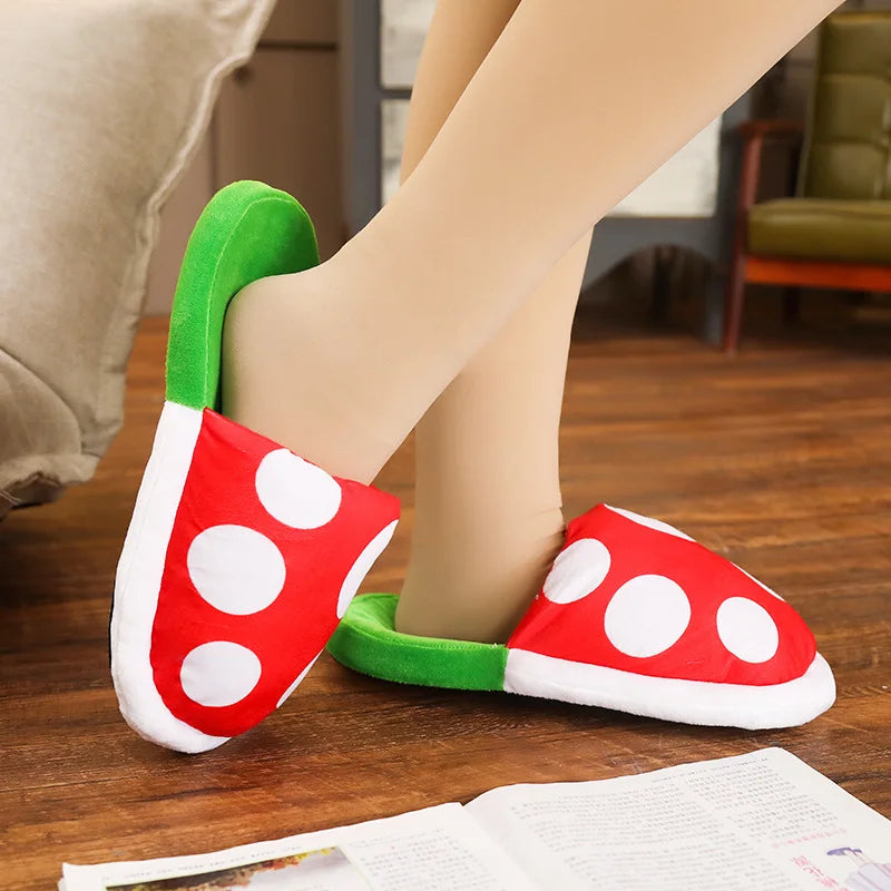 Zapatillas de decoración en forma de seta